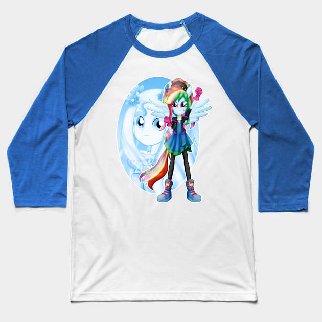 Aphrodite's warrior_Rainbow Dash Baseball T-Shirt by jotakaanimation